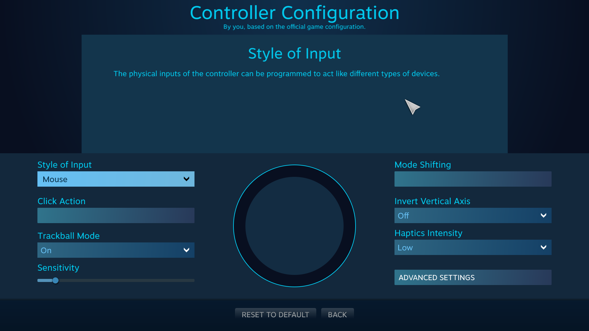 Game configuration. Configuration 1 игра. Configuration перевод. Input Style. Advanced button.